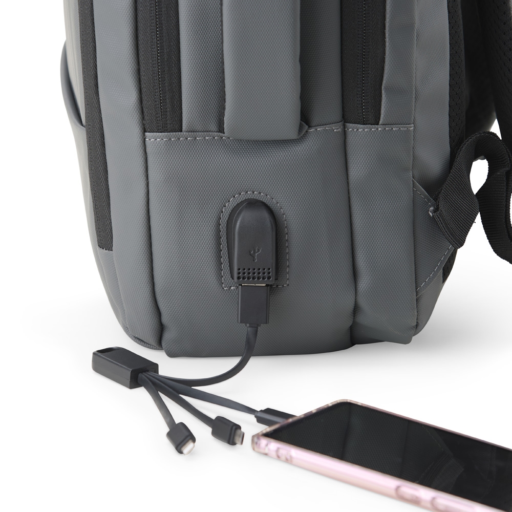 Mochila Couro Sintético USB 25L - Imagem 4
