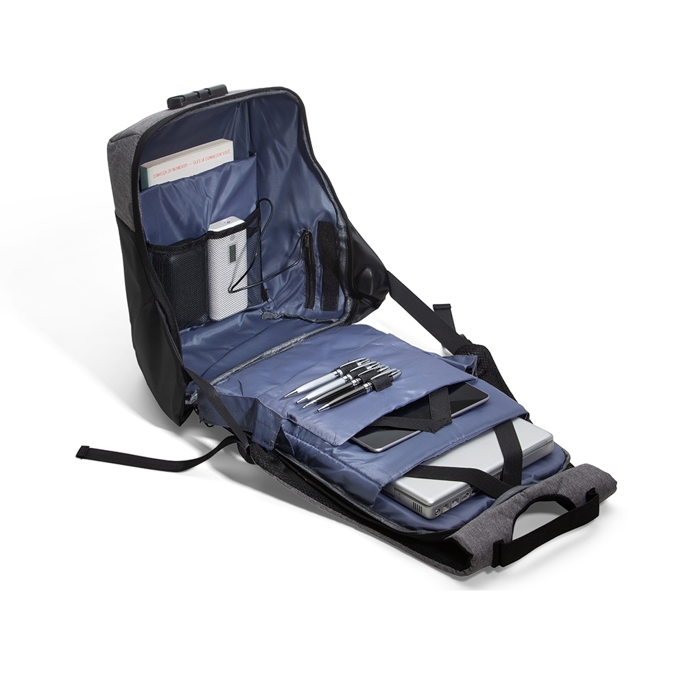 Mochila de Poliéster Anti-Furto USB com Segredo 31L - Imagem 7